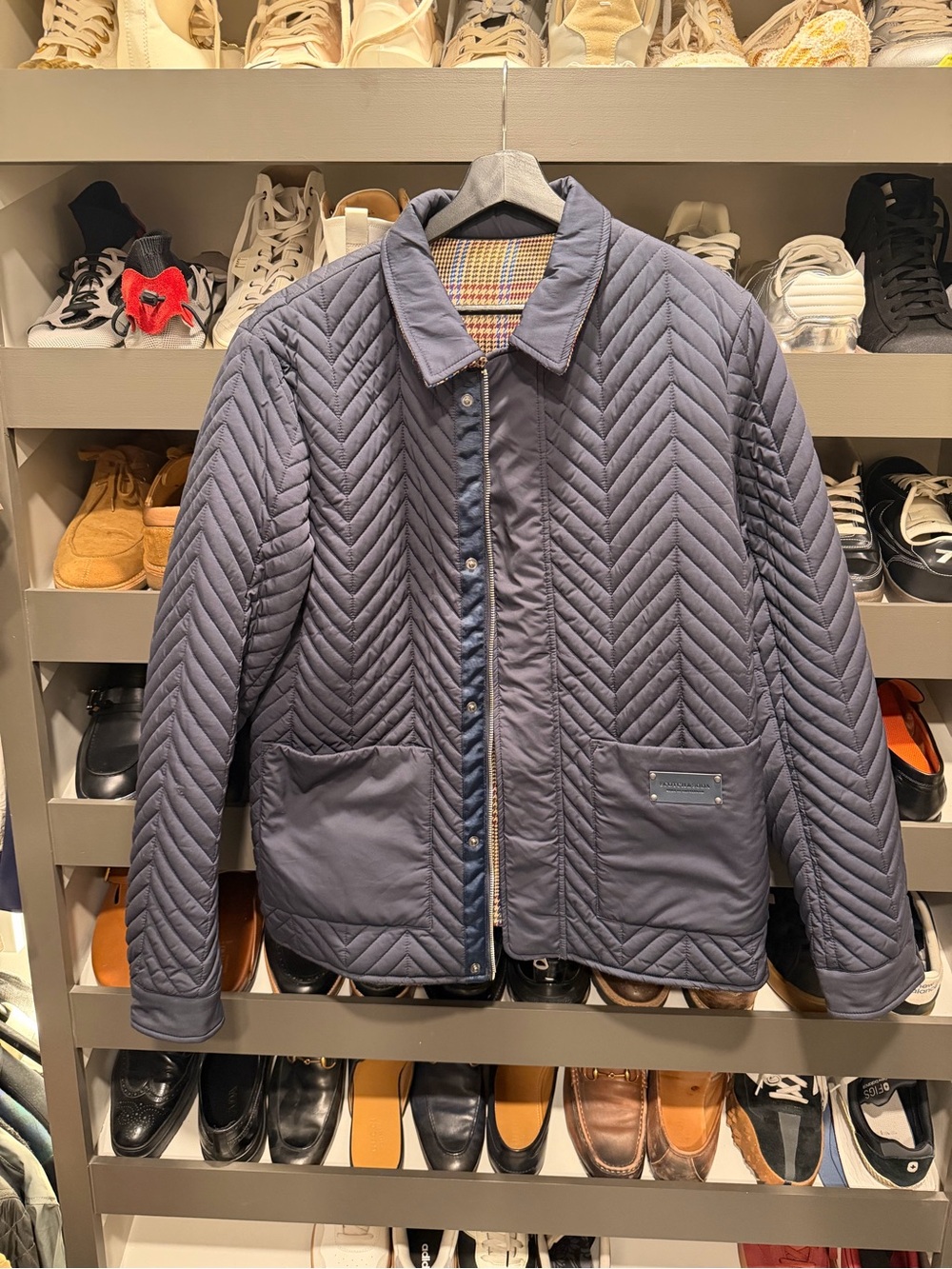 Scotch & Soda Quilted Navy Reversible Lightweight Jacket